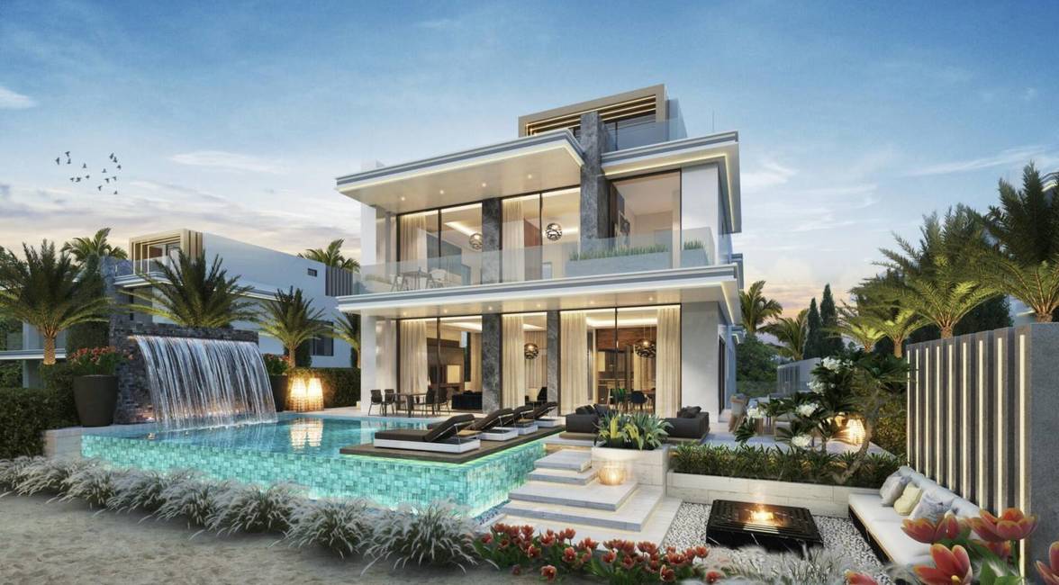Indulge in resort-style amenities: Private gardens, swimming pools, and waterside cafes await