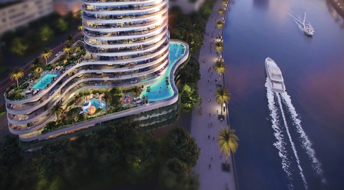 Indulge in world-class amenities: Observation deck, designer spa, and private screening room